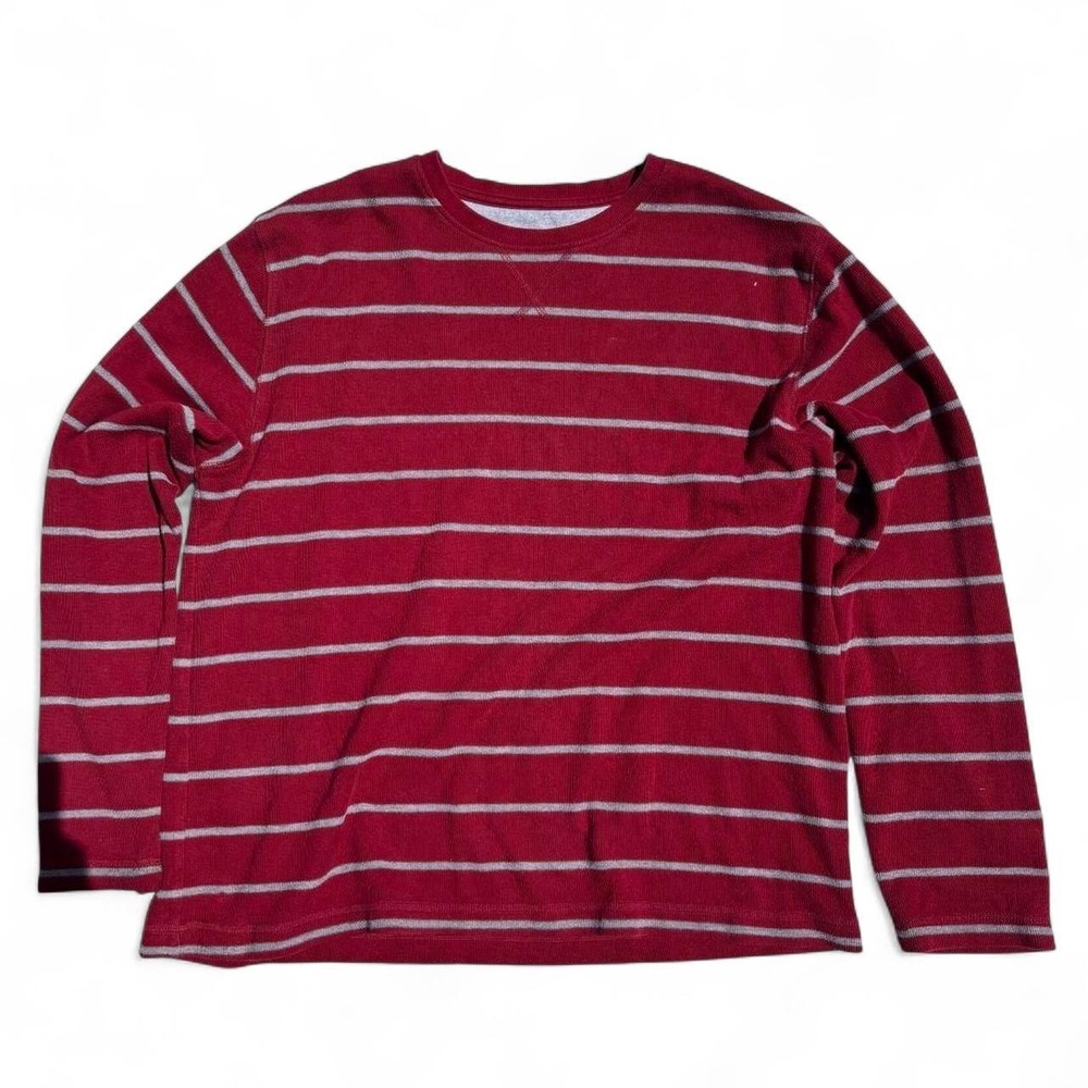 George red & white striped long sleeve shirt - L